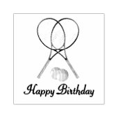 Custom Text like Birthday Tennis Sports Rubberstempel (Afrduk)
