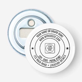 Custom Text Logo Name Address Website Design Button Flesopener