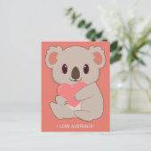 Custom Text Love Koala Briefkaart (Staand voorkant)