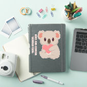 Custom Text Love Koala Sticker (iPad Cover)