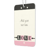 Custom text lovebirds romantic Valentine pink Luchtverfrisser (Links)
