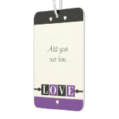 Custom text lovebirds romantic Valentine purple Luchtverfrisser (Links)