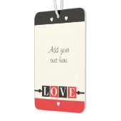 Custom text lovebirds romantic Valentine red Luchtverfrisser (Links)