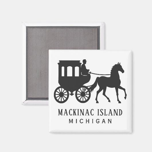 Custom Text Mackinac Island Magneet (Voorkant / Achterkant)