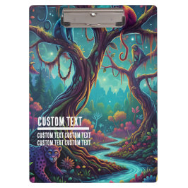 Custom Text Magical Jungle Monkeys & Leopard Klembord
