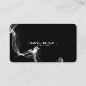 CUSTOM TEXT - Minimalistische Black Glow Smoke Visitekaartje (Voorkant)