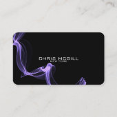 CUSTOM TEXT - Minimalistische Black Glow Smoke Visitekaartje (Voorkant)