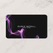 CUSTOM TEXT - Minimalistische Black Glow Smoke Visitekaartje (Voorkant)