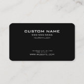 CUSTOM TEXT - Minimalistische Black Glow Smoke Visitekaartje (Achterkant)