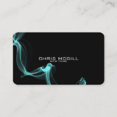 CUSTOM TEXT - Minimalistische Black Glow Smoke Visitekaartje (Voorkant)