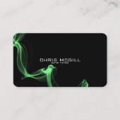 CUSTOM TEXT - Minimalistische Black Glow Smoke Visitekaartje (Voorkant)