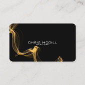 CUSTOM TEXT - Minimalistische Black Glow Smoke Visitekaartje (Voorkant)