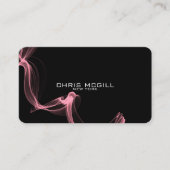 CUSTOM TEXT - Minimalistische Black Glow Smoke Visitekaartje (Voorkant)