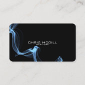 CUSTOM TEXT - Minimalistische Black Glow Smoke Visitekaartje (Voorkant)