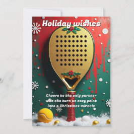 🎾🎄Custom text, Miracle Shots & Mistletoe Misses Feestdagenkaart