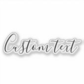Custom Text Mirror Decal – Personalized Car Mirror Sticker (Voorkant)