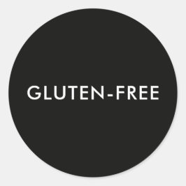 Custom Text Modern Black Gluten-free Food Label
