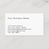 Custom Text Modern Black QR Code Professional Visitekaartje (Achterkant)