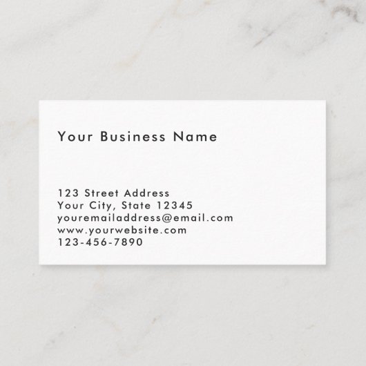 Custom Text Modern Black QR Code Professional Visitekaartje (Achterkant)