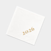 Custom Text Modern Nieuwjaar 2026 Party Gold Folie Servetten (Links)