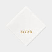 Custom Text Modern Nieuwjaar 2026 Party Gold Folie Servetten (Rechts)