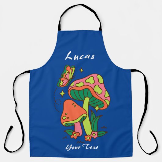 Custom Text Mushroom Lover Schort (Voorkant)