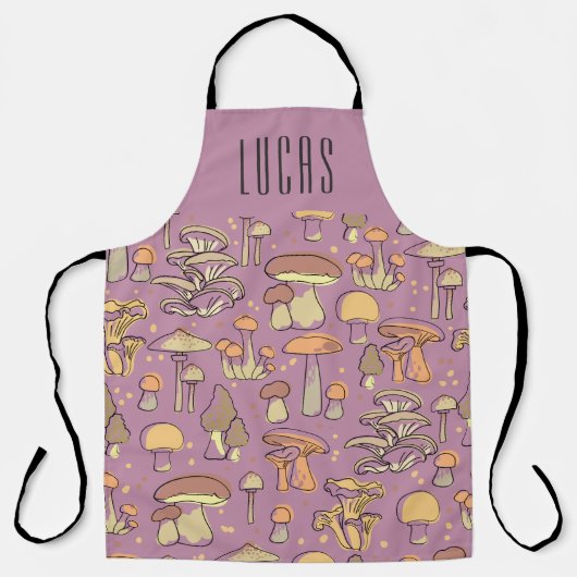 Custom Text Mushroom Lover Schort (Voorkant)