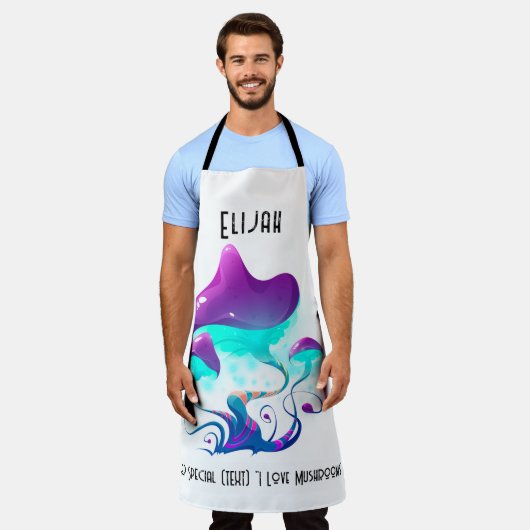 Custom Text Mushroom Lover Schort (Gedragen)