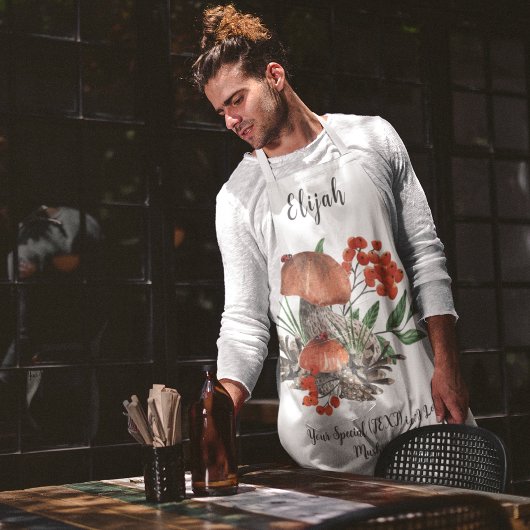 Custom Text Mushroom Lover Schort