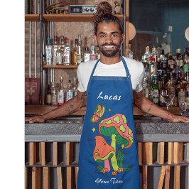 Custom Text Mushroom Lover Schort