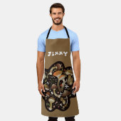 Custom Text Mushroom Lover Schort (Gedragen)