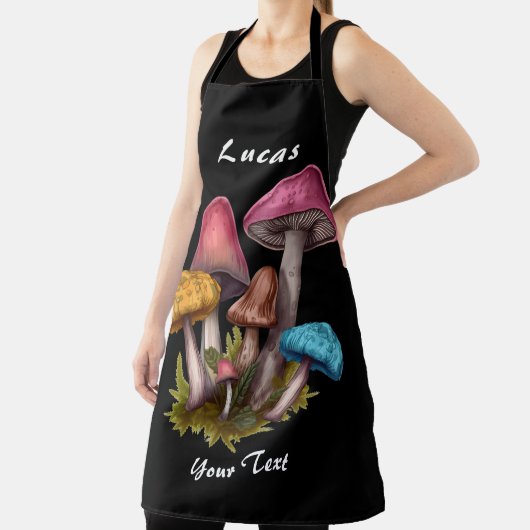 Custom Text Mushroom Lover Schort (Insitu)