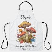 Custom Text Mushroom Lover Schort (Voorkant)