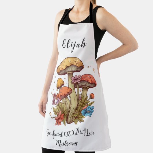 Custom Text Mushroom Lover Schort (Insitu)