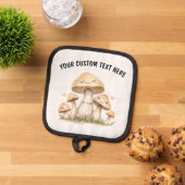 Custom Text Mushrooms With Heart Cute Pannenlap (Top down)