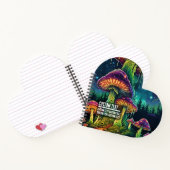 Custom Text Mystical Mushroom Grove Heart Journal  Notitieboek (Binnen)