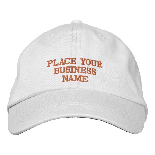 Custom Text & Name Design for Embroidered Hats Geborduurde Pet (Voorkant)