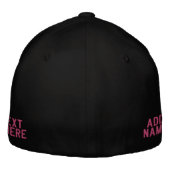 Custom Text Name Hat Your Embroidered Baseball Cap (Achterkant)