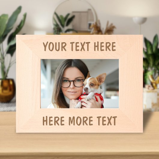Custom Text Name Laser Etched Picture Frame Gegraveerde Lijstjes