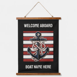 Custom Text Nautical Anchor Hangend Wandkleed