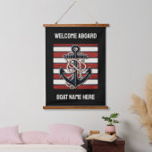 Custom Text Nautical Anchor Hangend Wandkleed (Slaapkamer)