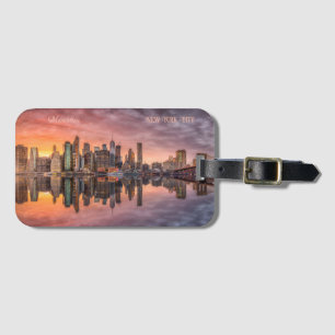 Custom Text New York City Skyline Bagagelabel