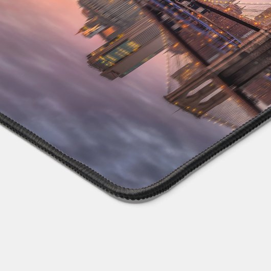 Custom Text New York City Skyline Bureaumat (Hoek)