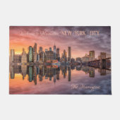 Custom Text New York City Skyline Deurmat (Voorkant)