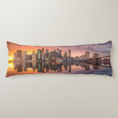 Custom Text New York City Skyline Lichaamskussen (Voorkant)