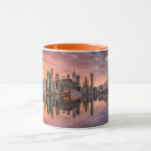 Custom Text New York City Skyline Mok (Midden)