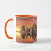 Custom Text New York City Skyline Mok (Links)