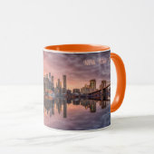 Custom Text New York City Skyline Mok (Voorkant rechts)