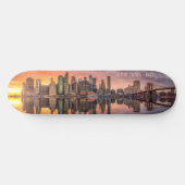 Custom Text New York City Skyline Persoonlijk Skateboard (Horizontaal)