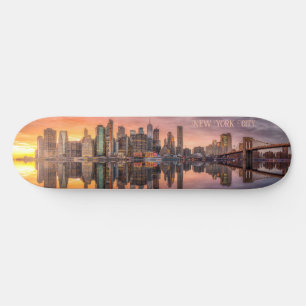 Custom Text New York City Skyline Persoonlijk Skateboard
